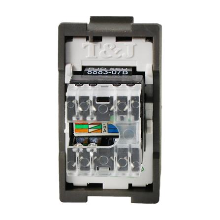 เต้ารับคอมพิวเตอร์ HACO CAT5E W8201PC-ST สีแม็ทแบล็ค_2