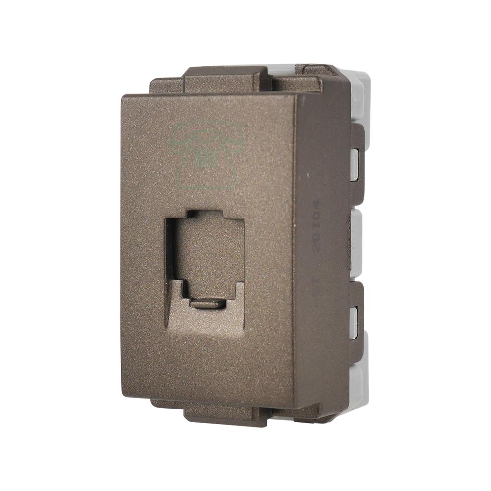 เต้ารับโทรศัพท์ HACO TJ-W8201TU-ST สี MATT BLACK