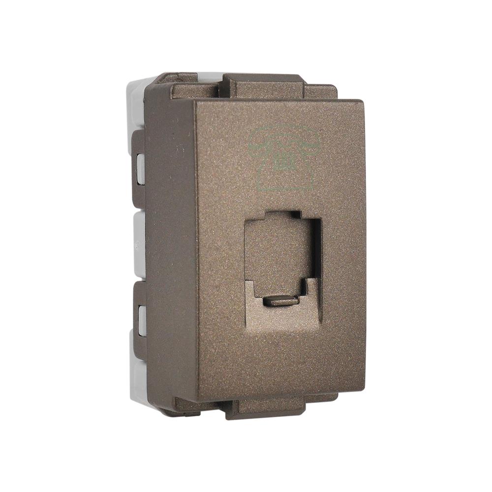 เต้ารับโทรศัพท์ HACO TJ-W8201TU-ST สี MATT BLACK