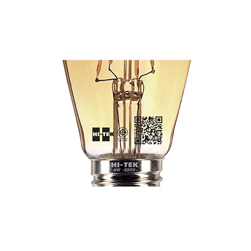 หลอด LED HI-TEK FILAMENT ST64 4 วัตต์ WARMWHITE E27 สีเหลือง