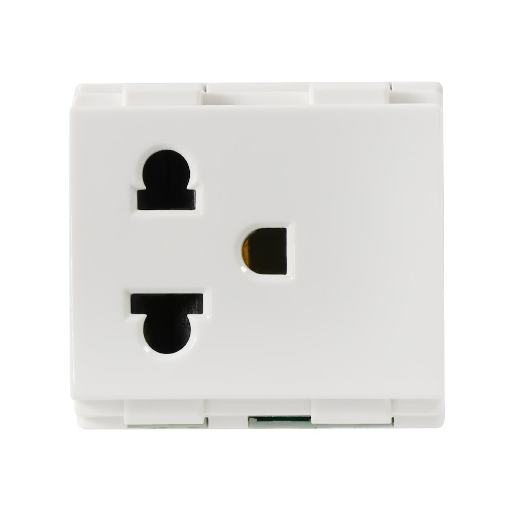 เต้ารับเดี่ยว 3 ขา HACO W8416V สีขาว