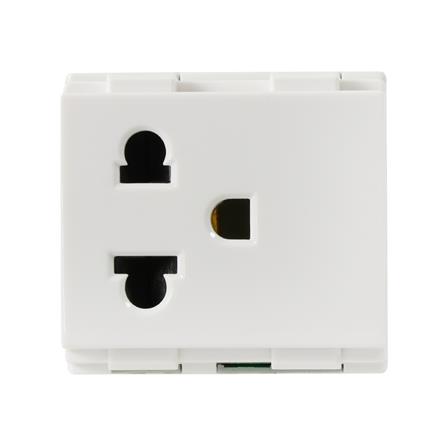 เต้ารับเดี่ยว 3 ขา HACO W8416V สีขาว