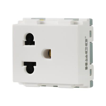 เต้ารับเดี่ยว 3 ขา HACO W8416V สีขาว_1