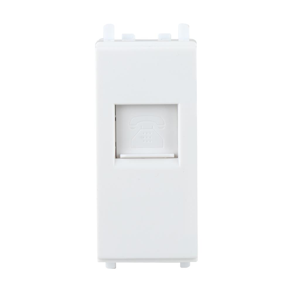 เต้ารับโทรศัพท์ HACO 6P/4C M3-P111 สีขาว