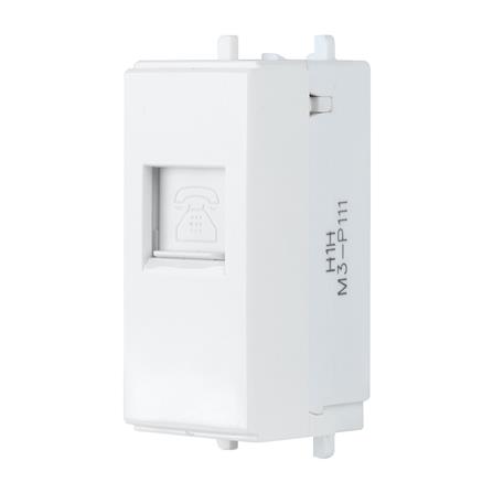 เต้ารับโทรศัพท์ HACO 6P/4C M3-P111 สีขาว_1