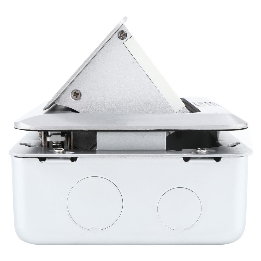 เต้ารับฝังพื้นอะลูมิเนียม HACO HPU-1AMS/T สีเทา