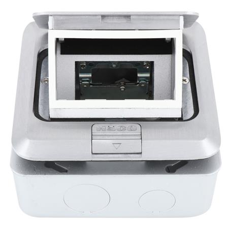 เต้ารับฝังพื้นอะลูมิเนียม HACO HPU-1AMS/T สีเทา_1