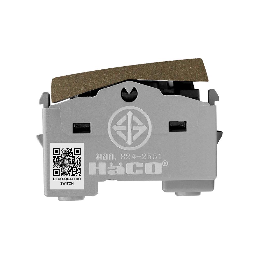 สวิตช์ 1 ทาง 1 ช่อง มีไฟ HACO TJ-W2711L-ST สี MATT BLACK