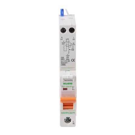 เซอร์กิตเบรกเกอร์กันไฟดูด/กันไฟรั่ว 20 แอมป์ 2 โพล 1 เฟส HACO RO7