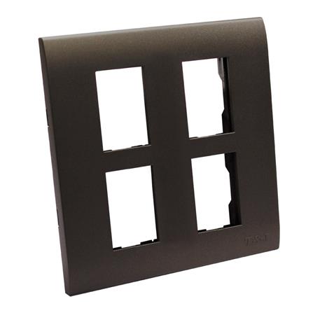 หน้ากาก 4 ช่อง HACO W1104-ST สีแม็ทแบล็ค_0