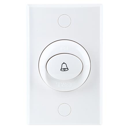 สวิตช์กดกระดิ่ง 1 ช่อง HACO TJ-W2910 สีขาว