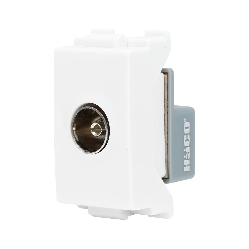 เต้ารับโทรทัศน์ 75 โอห์ม HACO TJ-W8201TV สีขาว