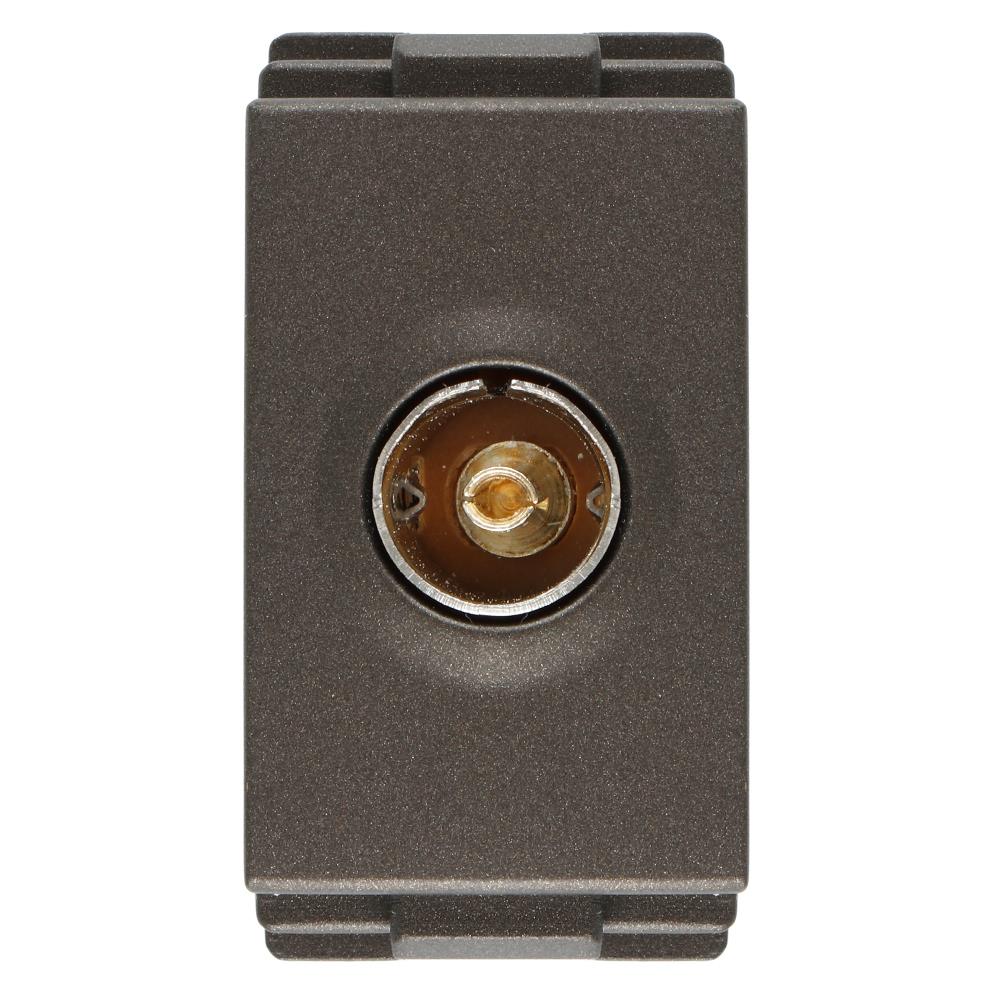 เต้ารับโทรทัศน์ 75 โอห์ม HACO TJ-W8201TV-ST สีแม็ทแบล็ค