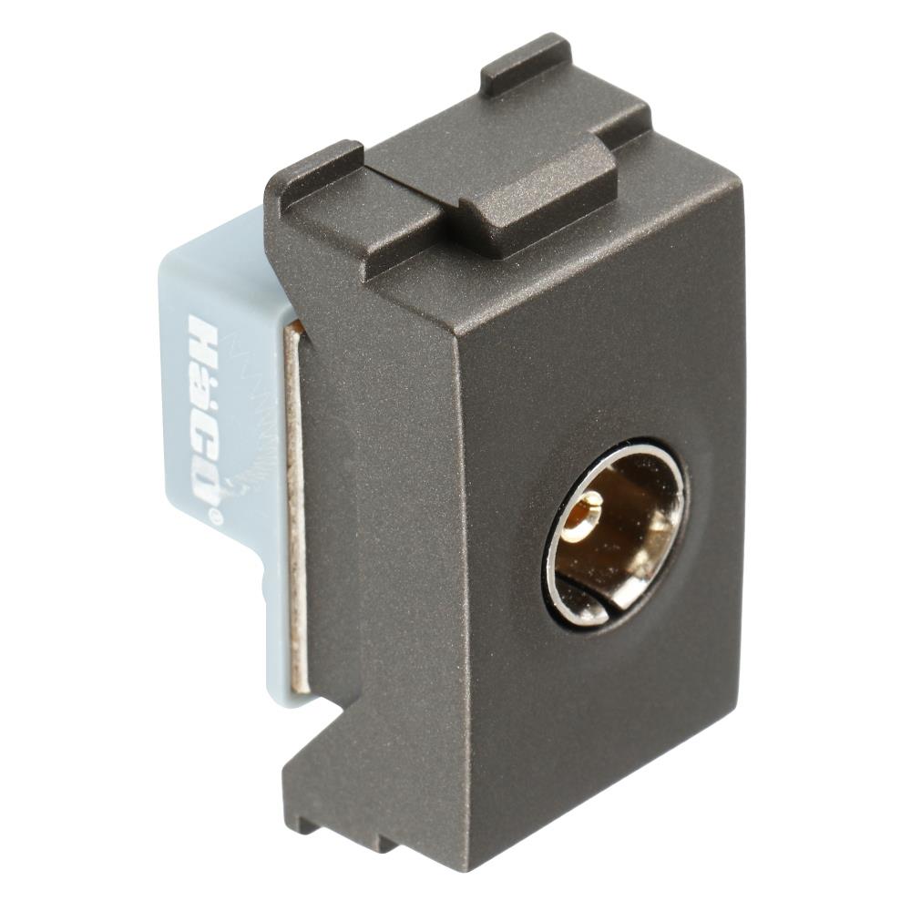 เต้ารับโทรทัศน์ 75 โอห์ม HACO TJ-W8201TV-ST สีแม็ทแบล็ค