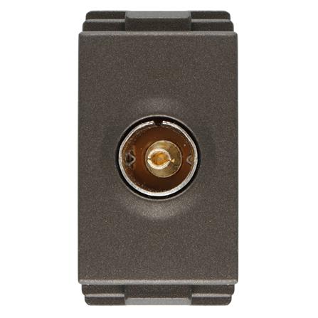 เต้ารับโทรทัศน์ 75 โอห์ม HACO TJ-W8201TV-ST สีแม็ทแบล็ค