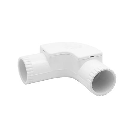 ข้องอ 90 ฝาเปิด PVC HACO 16 มม. สีขาว