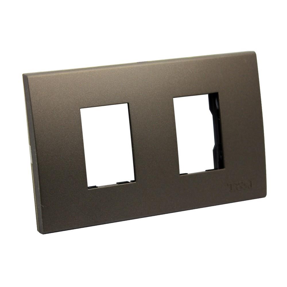 หน้ากาก 2 ช่อง HACO W1112-ST สีแม็ทแบล็ค