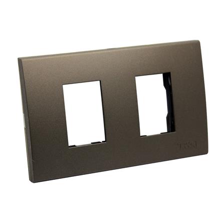 หน้ากาก 2 ช่อง HACO W1112-ST สีแม็ทแบล็ค