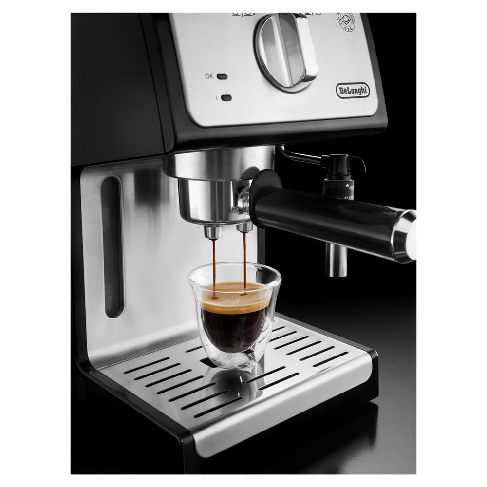 เครื่องชงกาแฟเอสเพรสโซ DELONGHI ECP35.31 1.1 ลิตร สีเงินดำ
