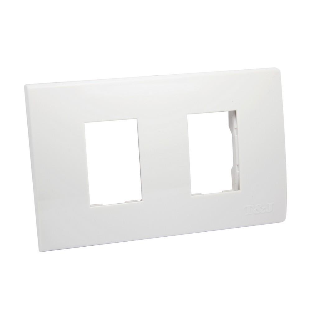 หน้ากาก 2 ช่อง HACO W1112-H สีขาว