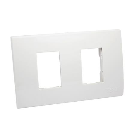 หน้ากาก 2 ช่อง HACO W1112-H สีขาว