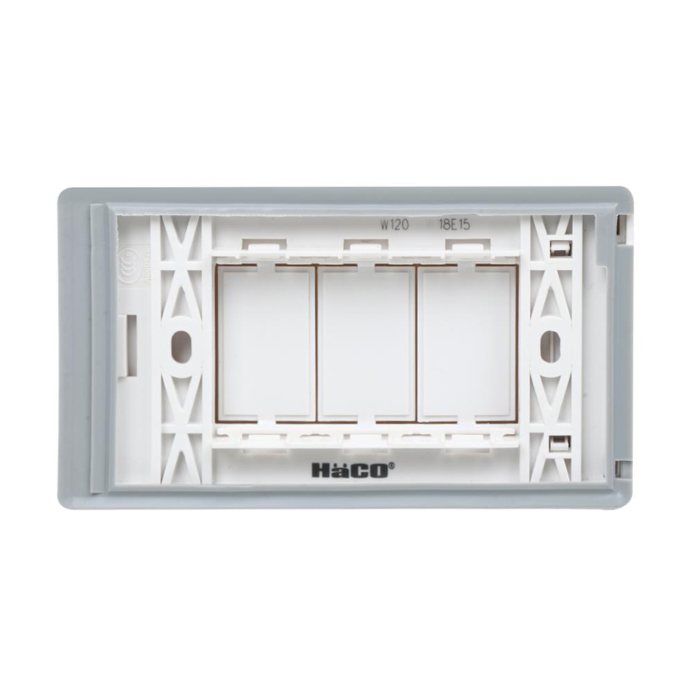 หน้ากากกันน้ำ HACO 3 ช่อง TJ-W120 สีขาว