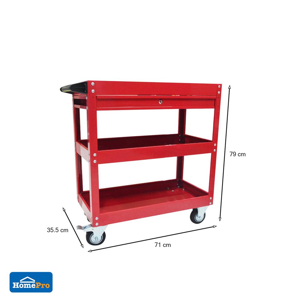 รถเข็นเครื่องมือช่างแบบมีลิ้นชัก DT-234 สีแดง