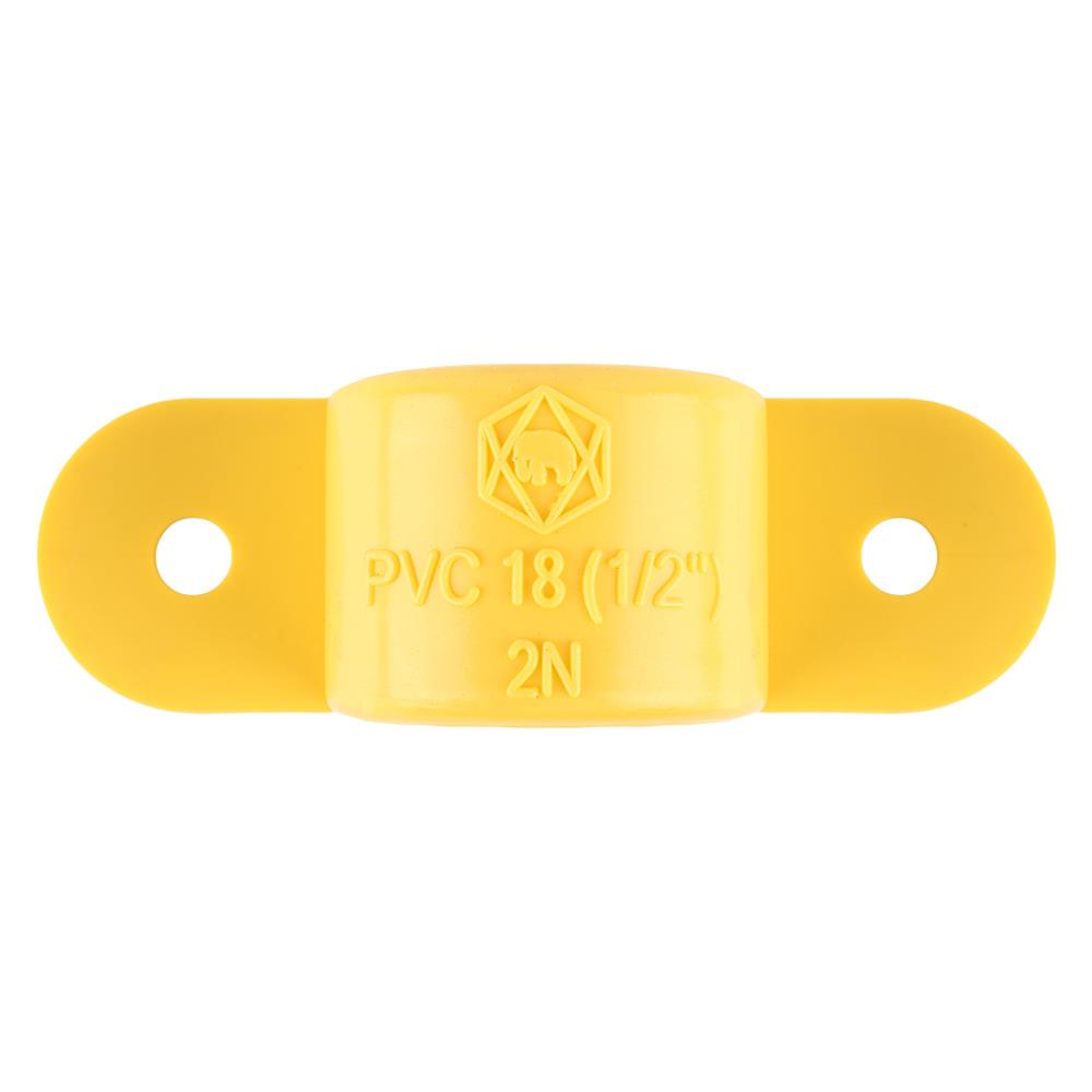 แคลมป์จับท่อ ตราช้างNPI 1/2 นิ้ว สีเหลือง