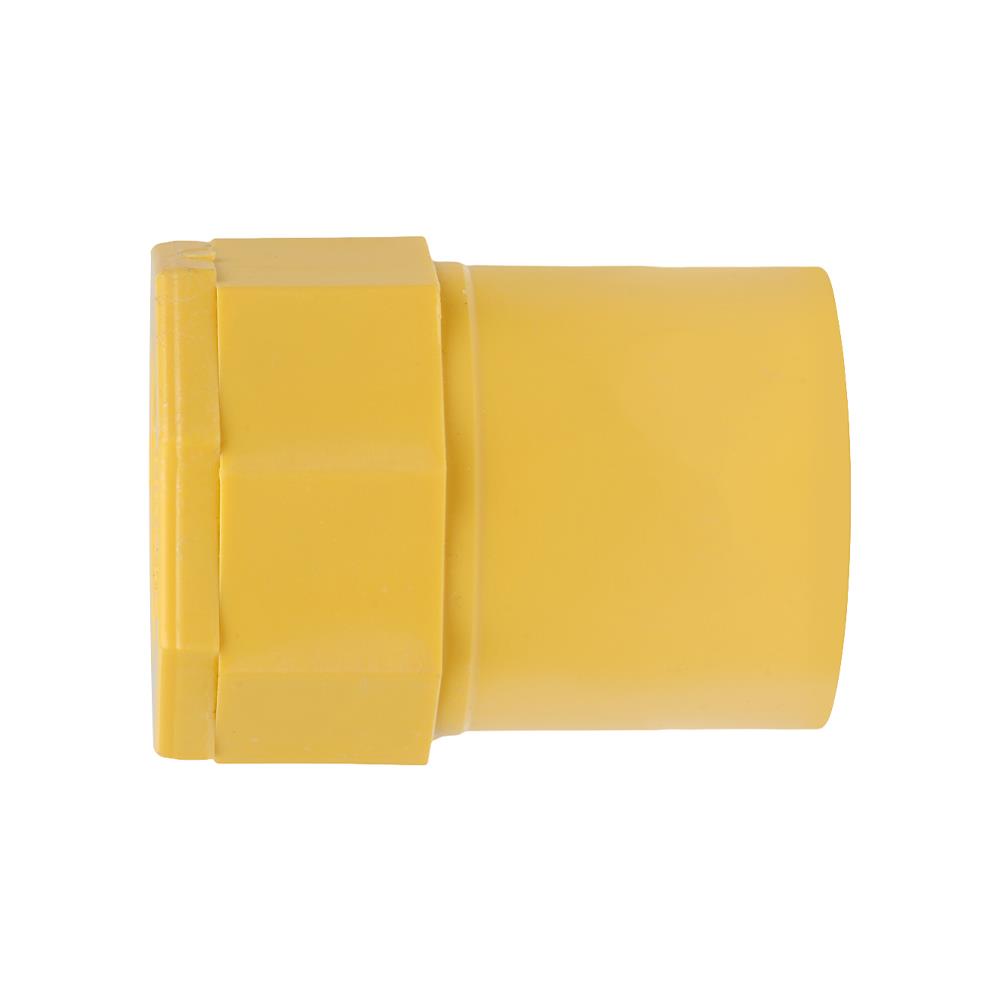 ข้อต่อเข้ากล่อง PVC ตราช้างNPI 1 นิ้ว สีเหลือง
