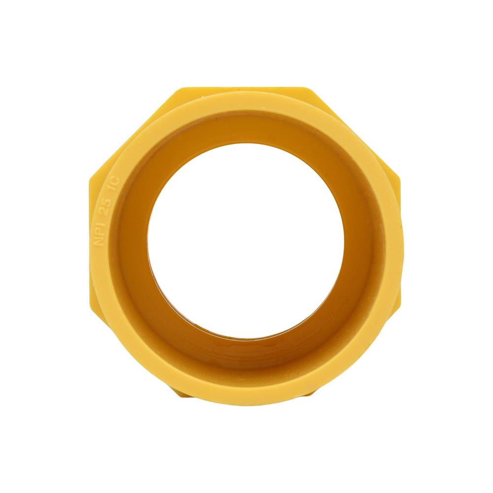 ข้อต่อเข้ากล่อง PVC ตราช้างNPI 1 นิ้ว สีเหลือง