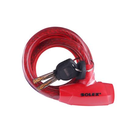 กุญแจจักรยาน SOLEX 3310 สีแดง