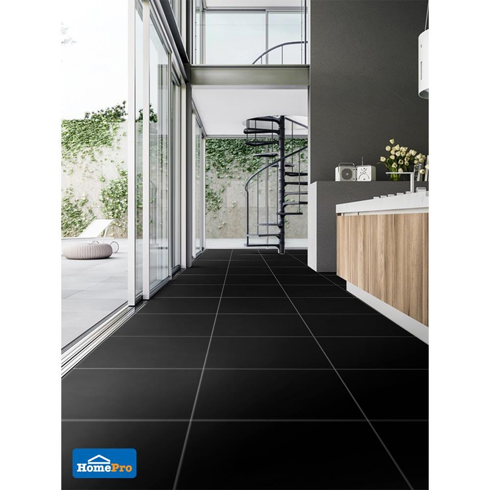 กระเบื้องพื้นพอร์ซเลน 60x60 ซม. ทริปเปิ้ล แบล็ค 1.44M2