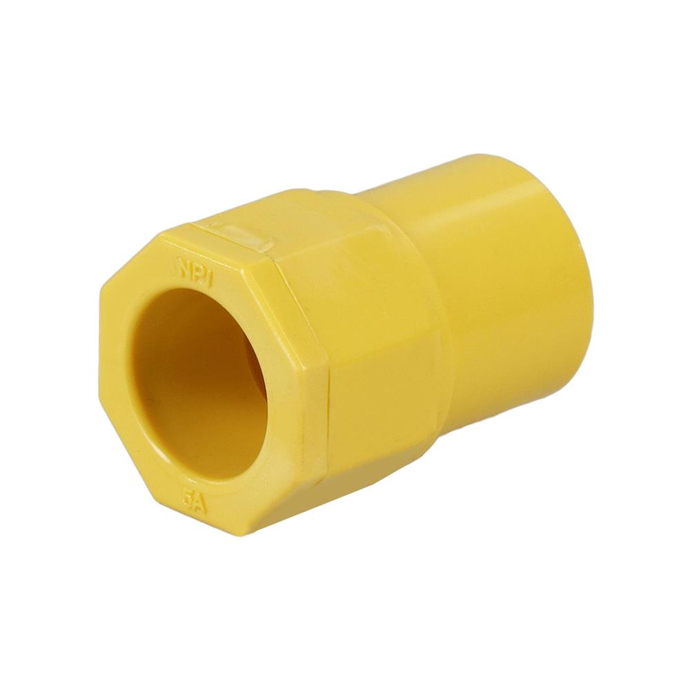 ข้อต่อเข้ากล่อง PVC ตราช้างNPI 3/8 นิ้ว สีเหลือง