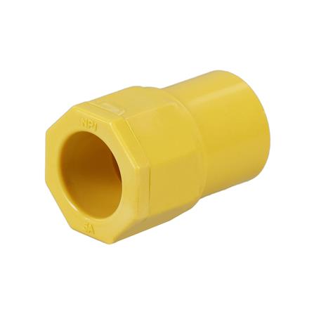 ข้อต่อเข้ากล่อง PVC ตราช้างNPI 3/8 นิ้ว สีเหลือง