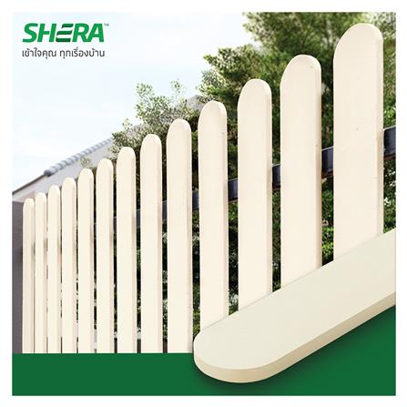 ไม้รั้ว SHERA คลาสสิกผิวเรียบ 10X100X1.6 ซม สีขาวปะการัง_1