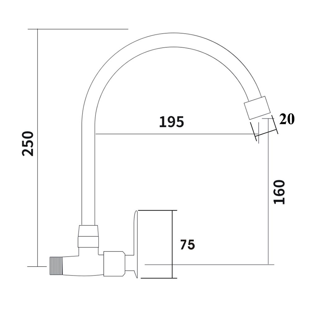 ก๊อกซิงค์เดี่ยวผนัง NOVABATH IS-681P