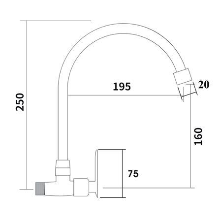 ก๊อกซิงค์เดี่ยวผนัง NOVABATH IS-681P_2