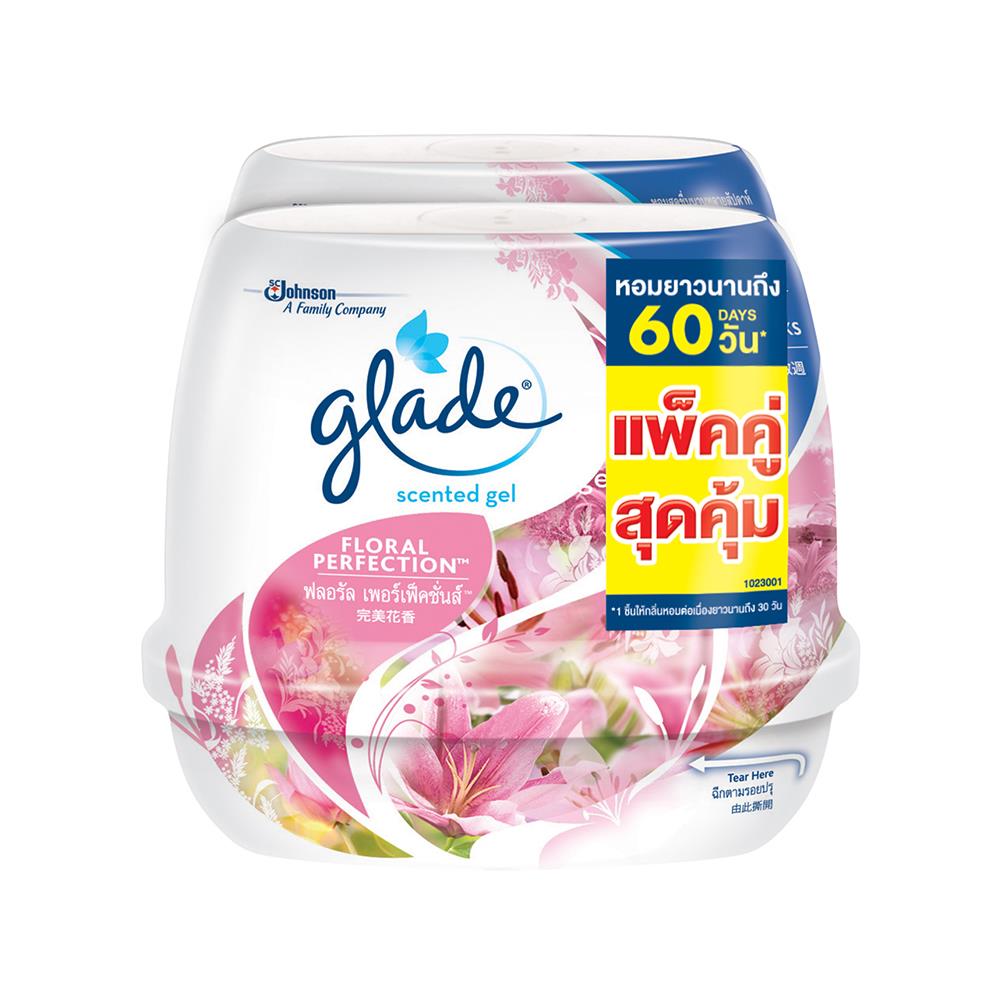 เจลปรับอากาศ GLADE SCENTED 180g แพ็คคู่ FLORAL PERFECTION