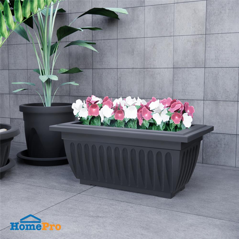 กระถางพลาสติก BABA 510 สี CHARCOAL