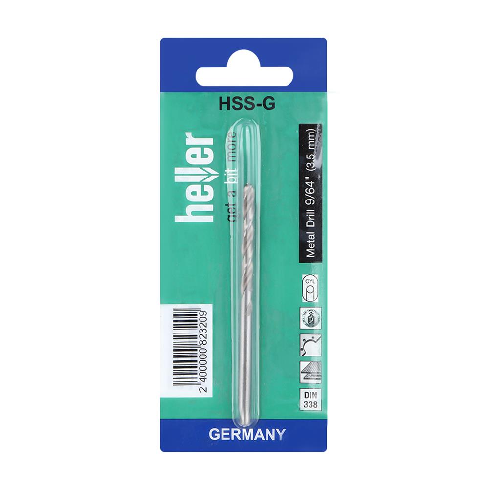 ดอกเจาะเหล็ก HELLER HIGH SPEED 9/64 นิ้ว