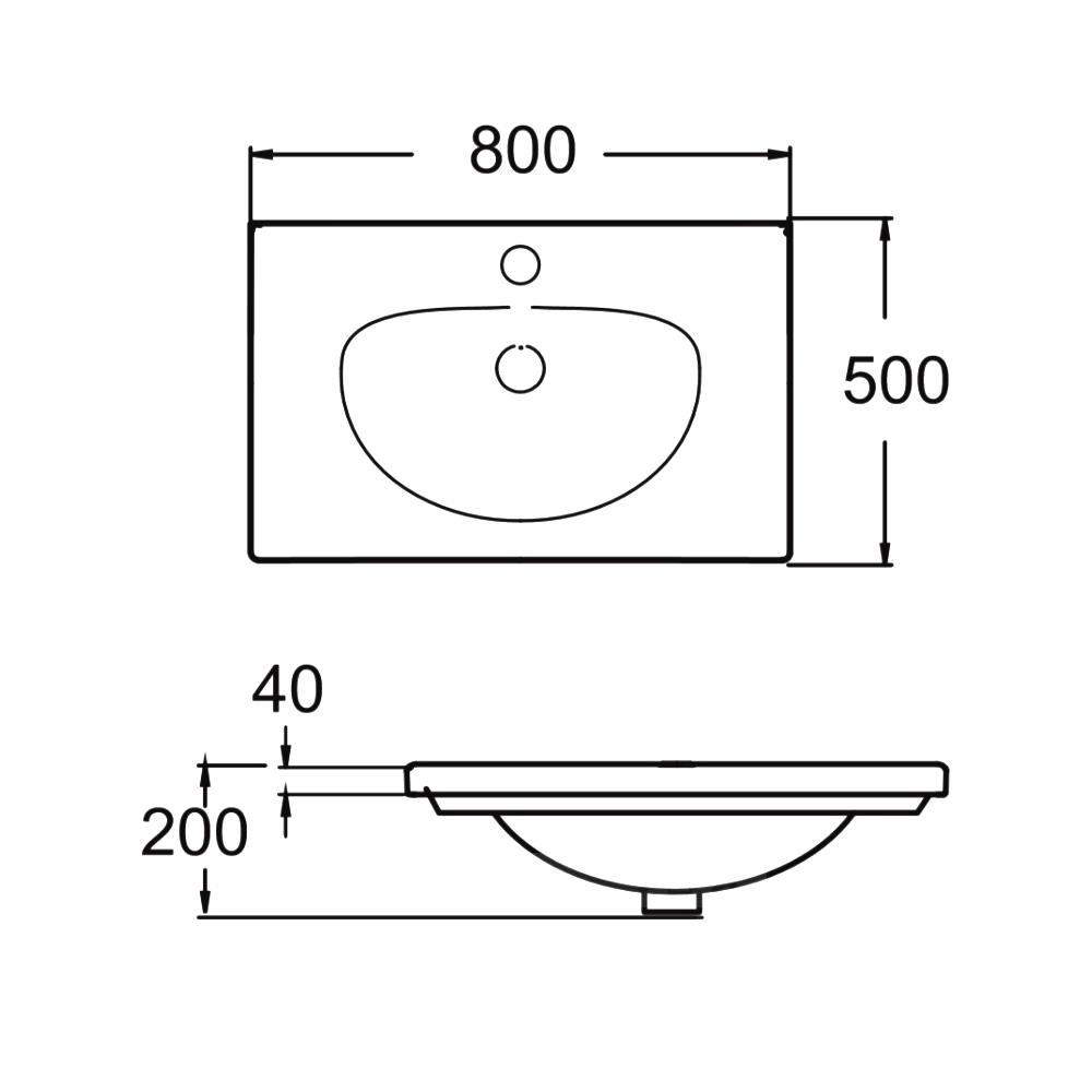 อ่างล้างหน้าฝังเคาน์เตอร์ AMERICAN STANDARD WP-F433-WT สีขาว