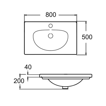 อ่างล้างหน้าฝังเคาน์เตอร์ AMERICAN STANDARD WP-F433-WT สีขาว_1