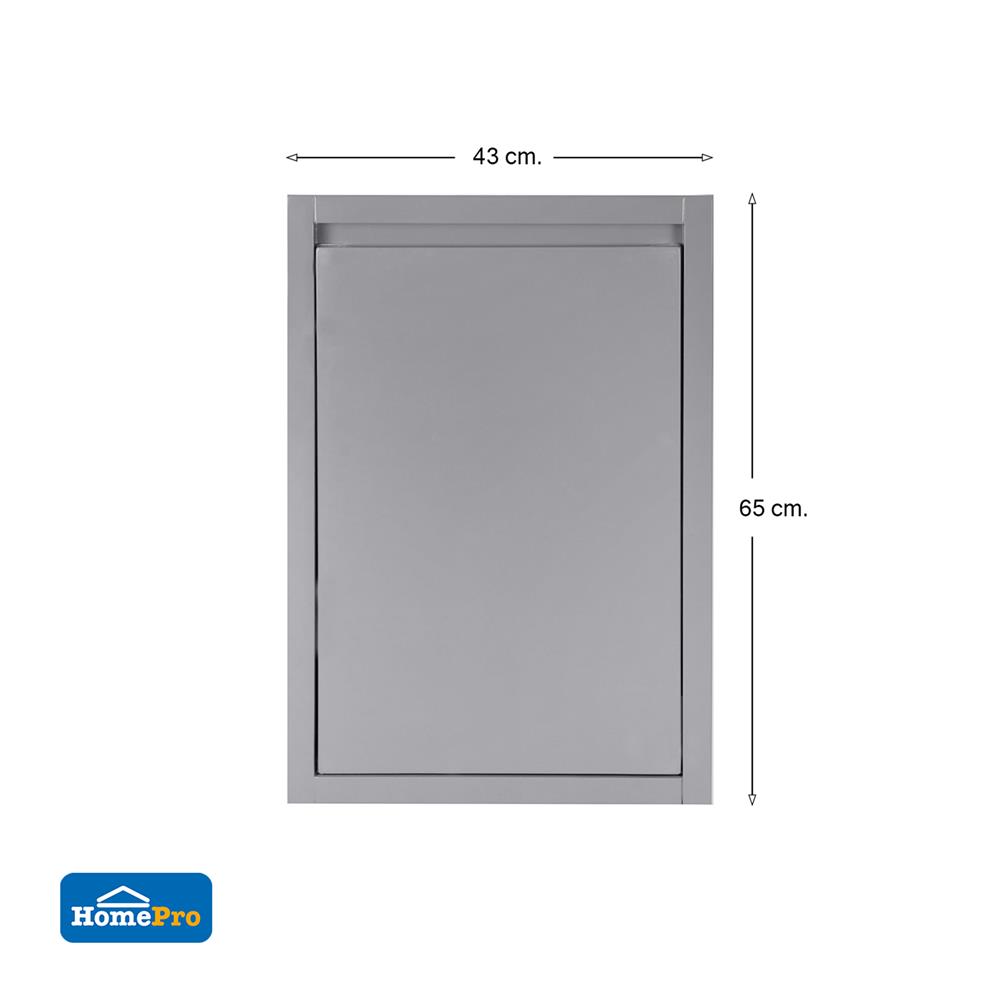 บานซิงค์เดี่ยว CABIN HI-GLOSS 43x65 ซม. สีเทา