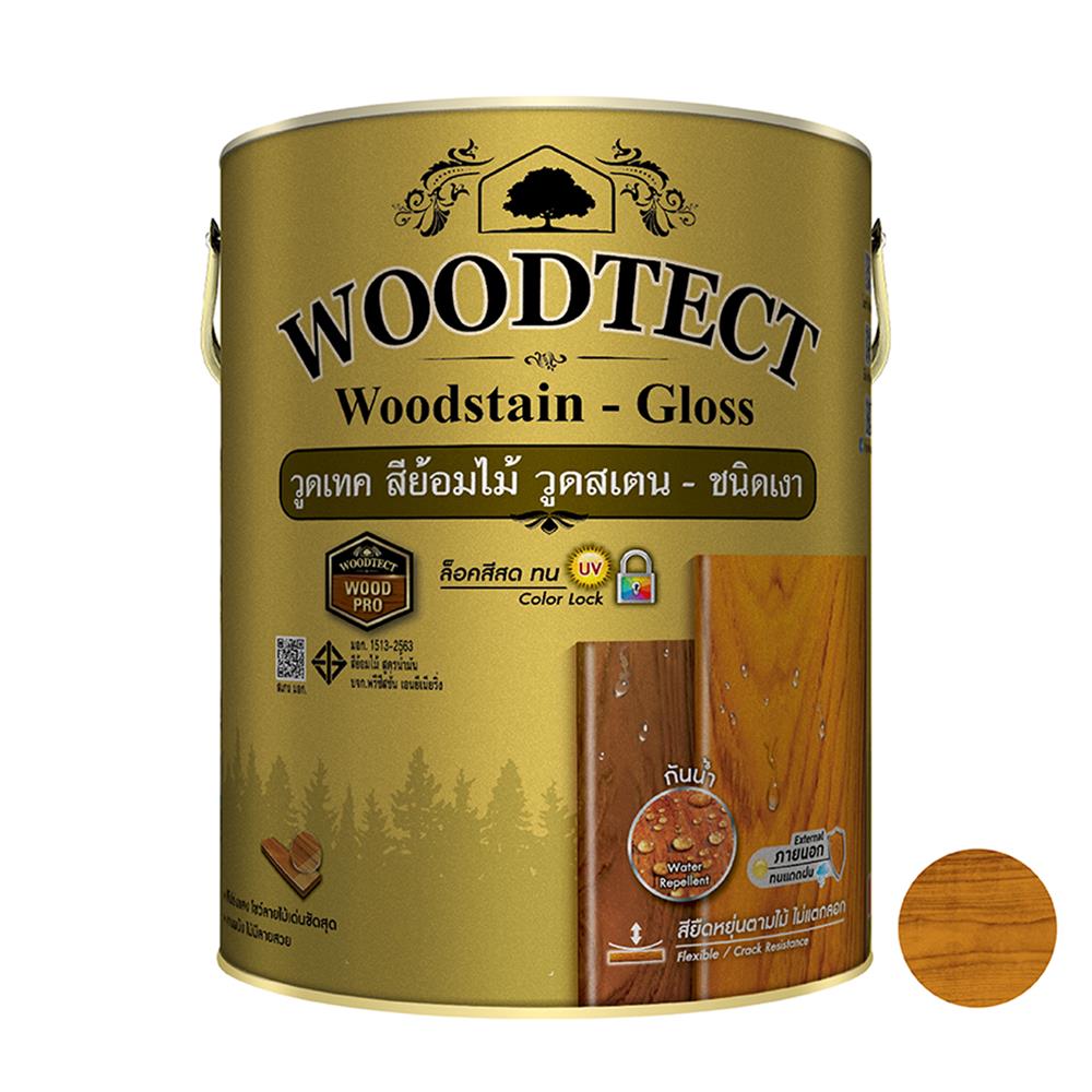 สีย้อมไม้ ชนิดเงา WOODTECT 106 สีสักล้านนา 1 แกลลอน