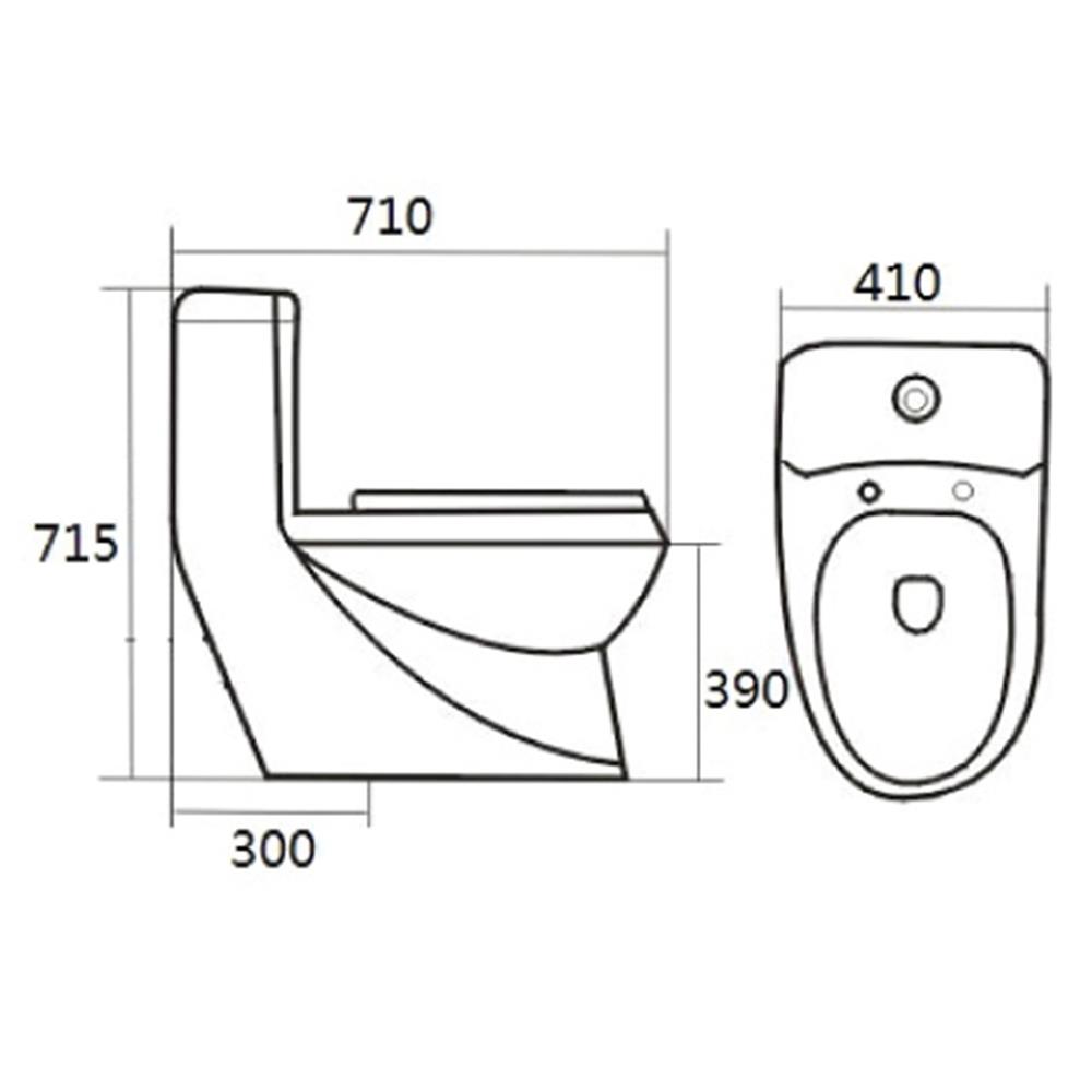สุขภัณฑ์ 1 ชิ้น MOYA SN-T008 3/6 ลิตร สีขาว