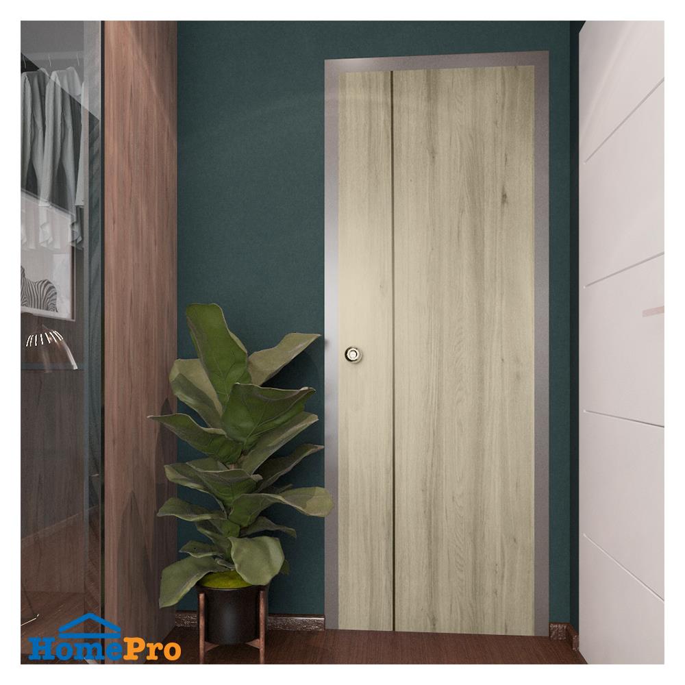 ประตูภายใน UPVC AZLE LT-05 80x200 ซม. สี SILVER GREY เจาะลูกบิด