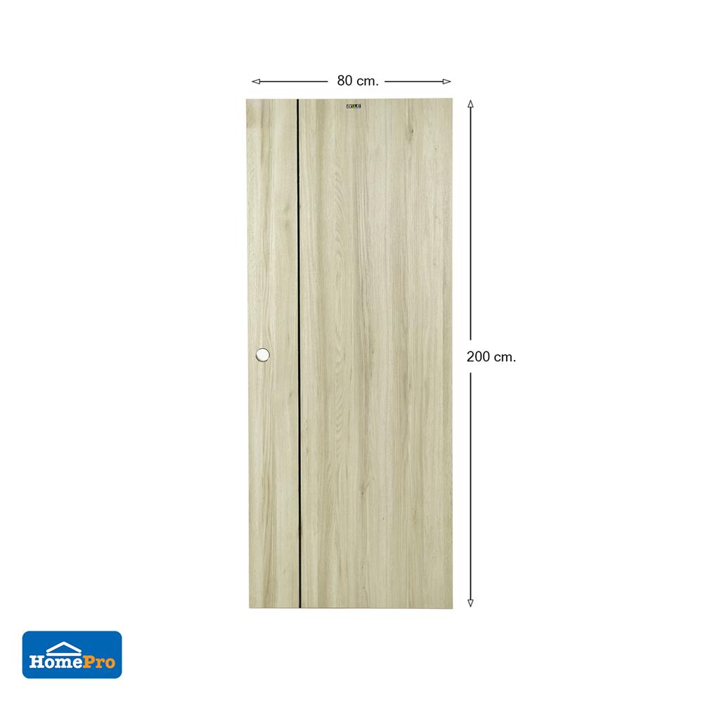 ประตูภายใน UPVC AZLE LT-05 80x200 ซม. สี SILVER GREY เจาะลูกบิด