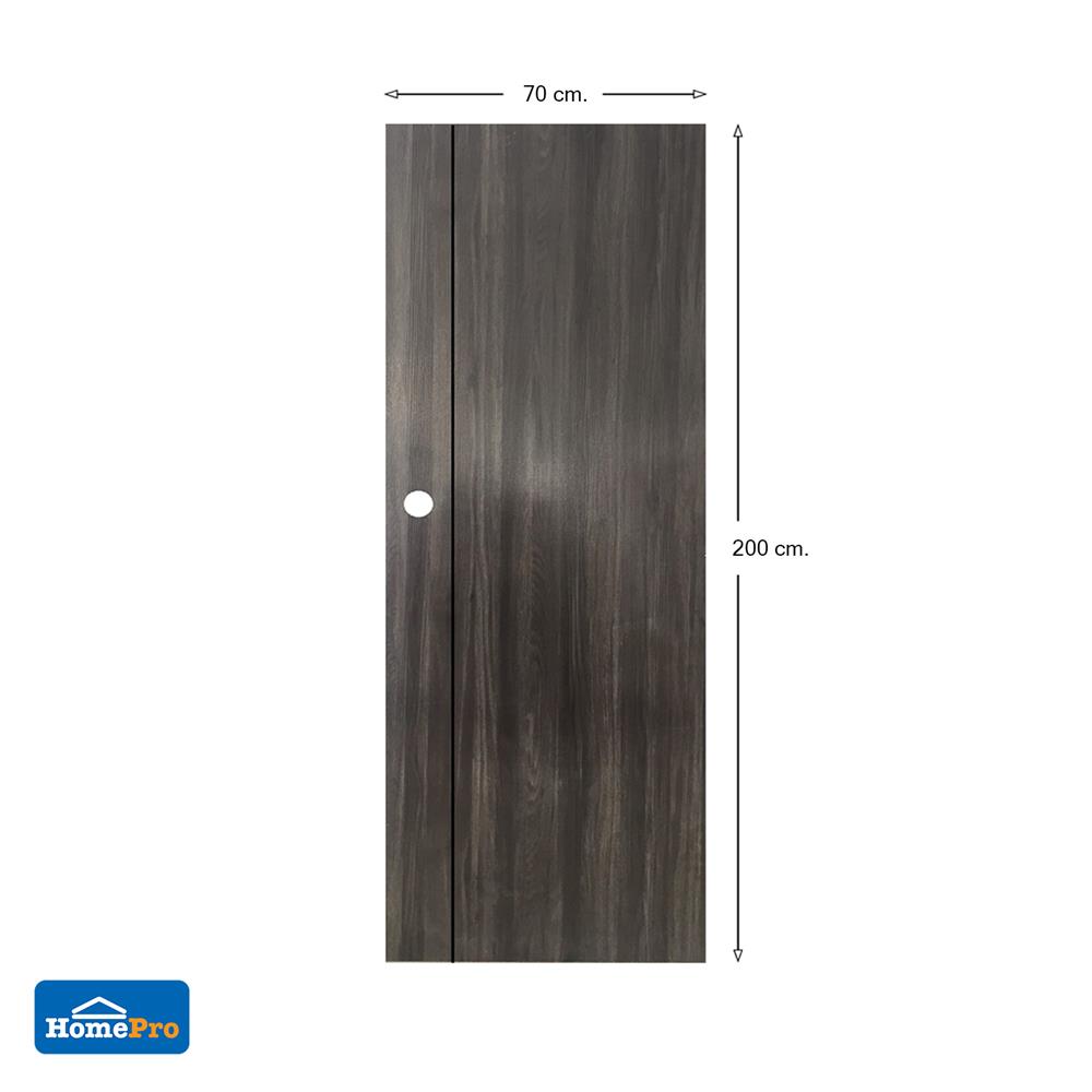 ประตูภายใน UPVC AZLE LT-05 80X200 ซม. สี DARK GREY เจาะลูกบิด