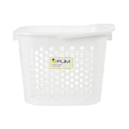 ตะกร้าผ้าเหลี่ยมหูหิ้ว 5040 ขาว PLIM_2