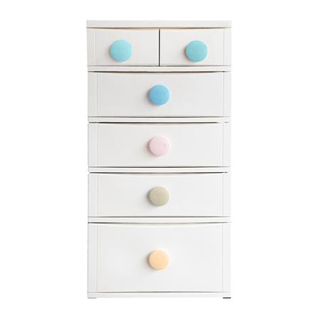 ตู้ลิ้นชัก 5 ชั้น STACKO D10 56x45x112 ซม. สีขาว_1